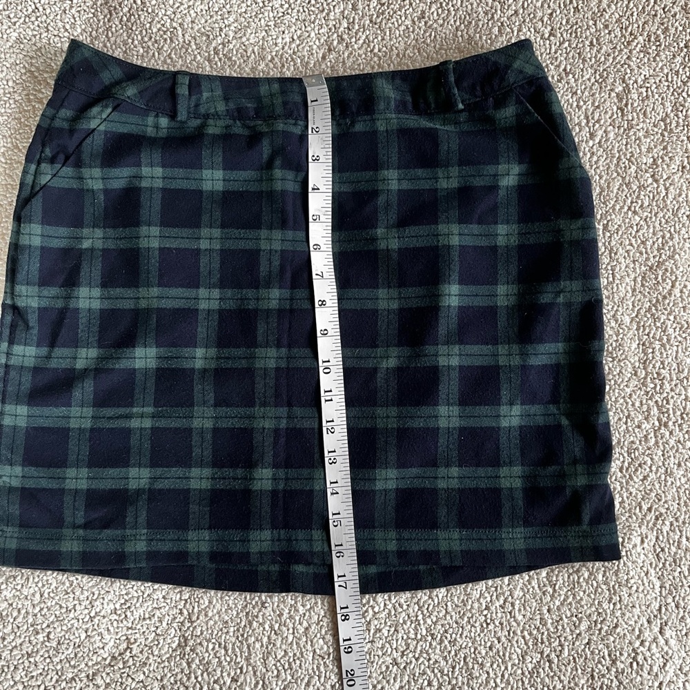 Old Navy Black and Green Plaid chunky retro preppy Mini Skirt 8 - Picture 3 of 7